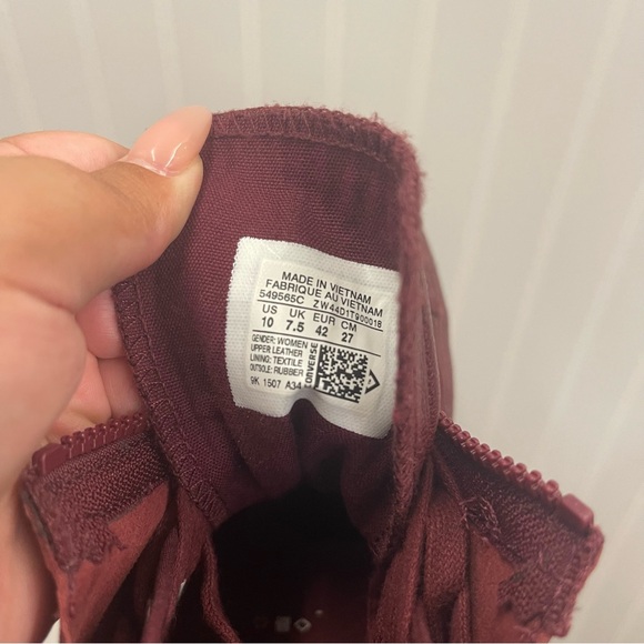 Converse Chuck Taylor All Star Lux Shroud Mid Wedge Sneakers in Bordeaux Sz 10 - Picture 4 of 11
